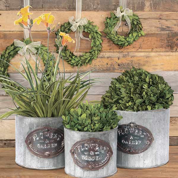 Textured Garden Planters  Set Of 3