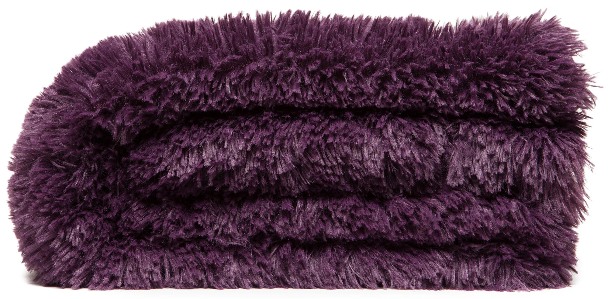 Solid Faux Long Fur Throw Blanket