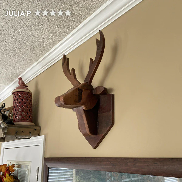 Distressed Wooden Deer Mount