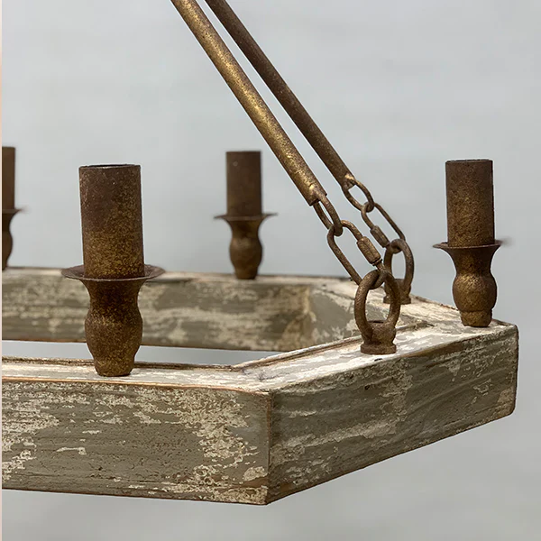 Wood and Metal Rustic Chandelier