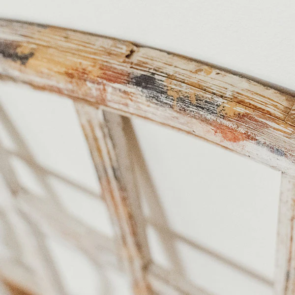 French Country Distressed Wooden Window Frame, Set of 2