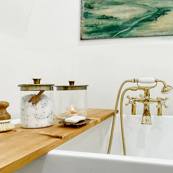 Glass Canister Candle Holders, Set of 2