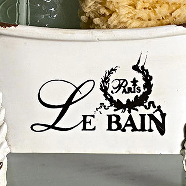 French Inspired Clawfoot Tub Bathroom Caddy
