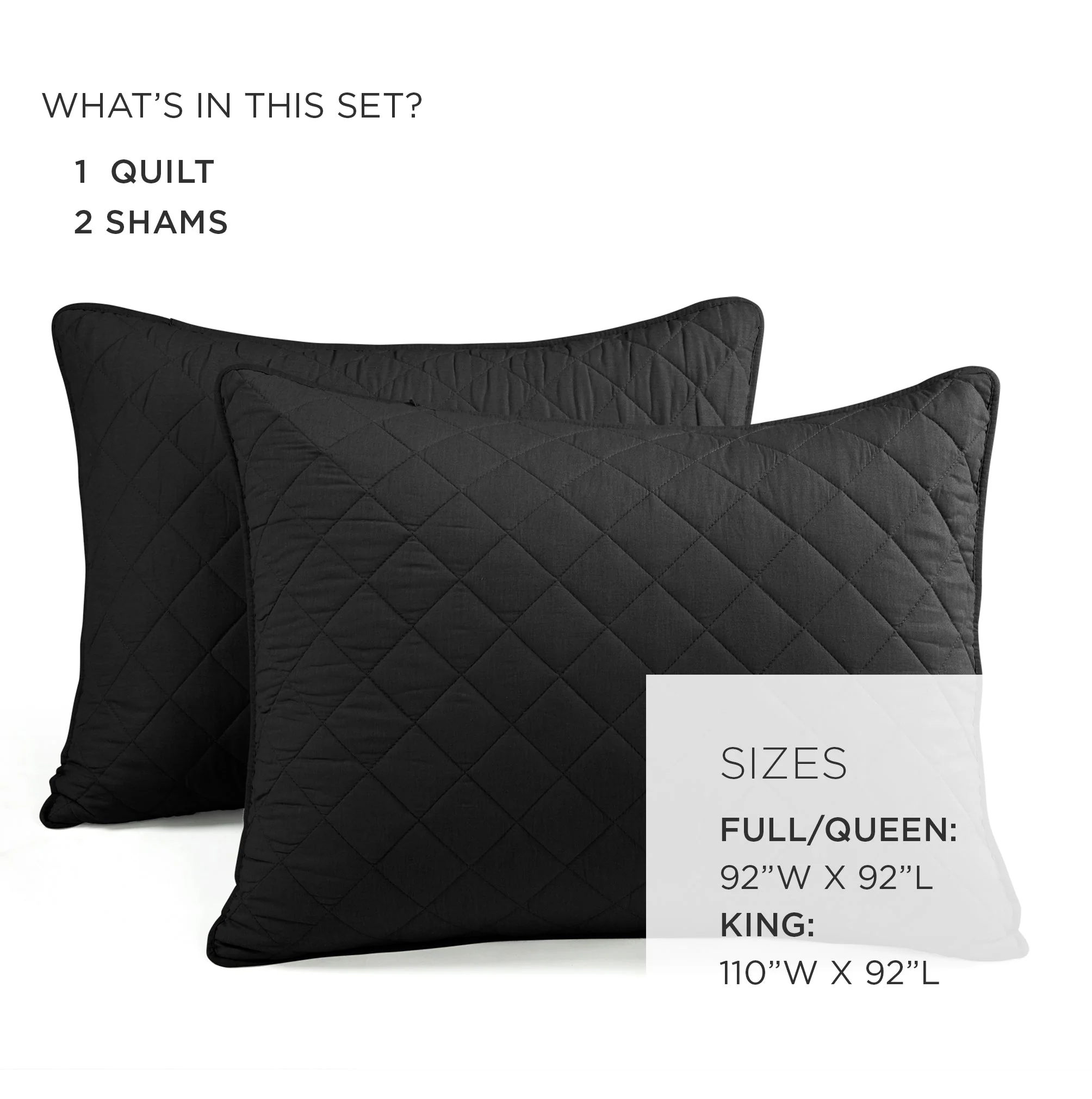 Ava Diamond Oversized Cotton Quilt Set