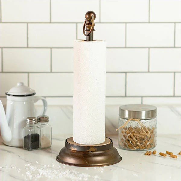 Brushed Bronze Metal Paper Towel Holder