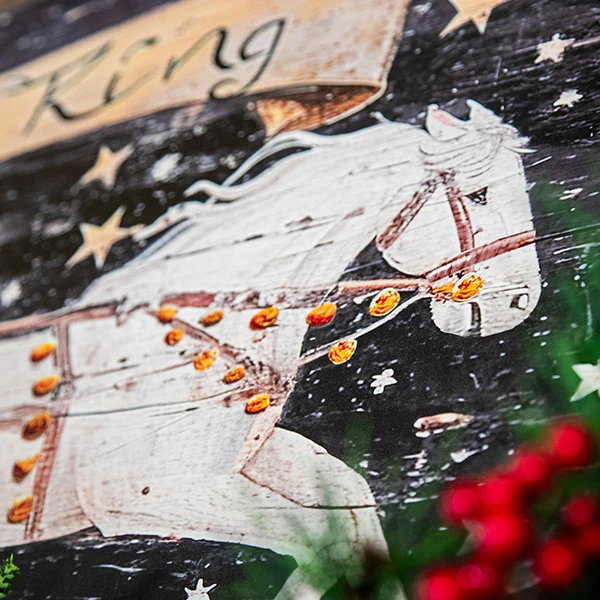 Distressed Wood Sleigh Bells Ring Sign