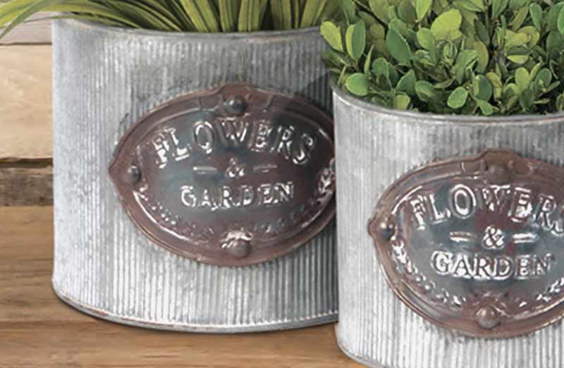Textured Garden Planters  Set Of 3