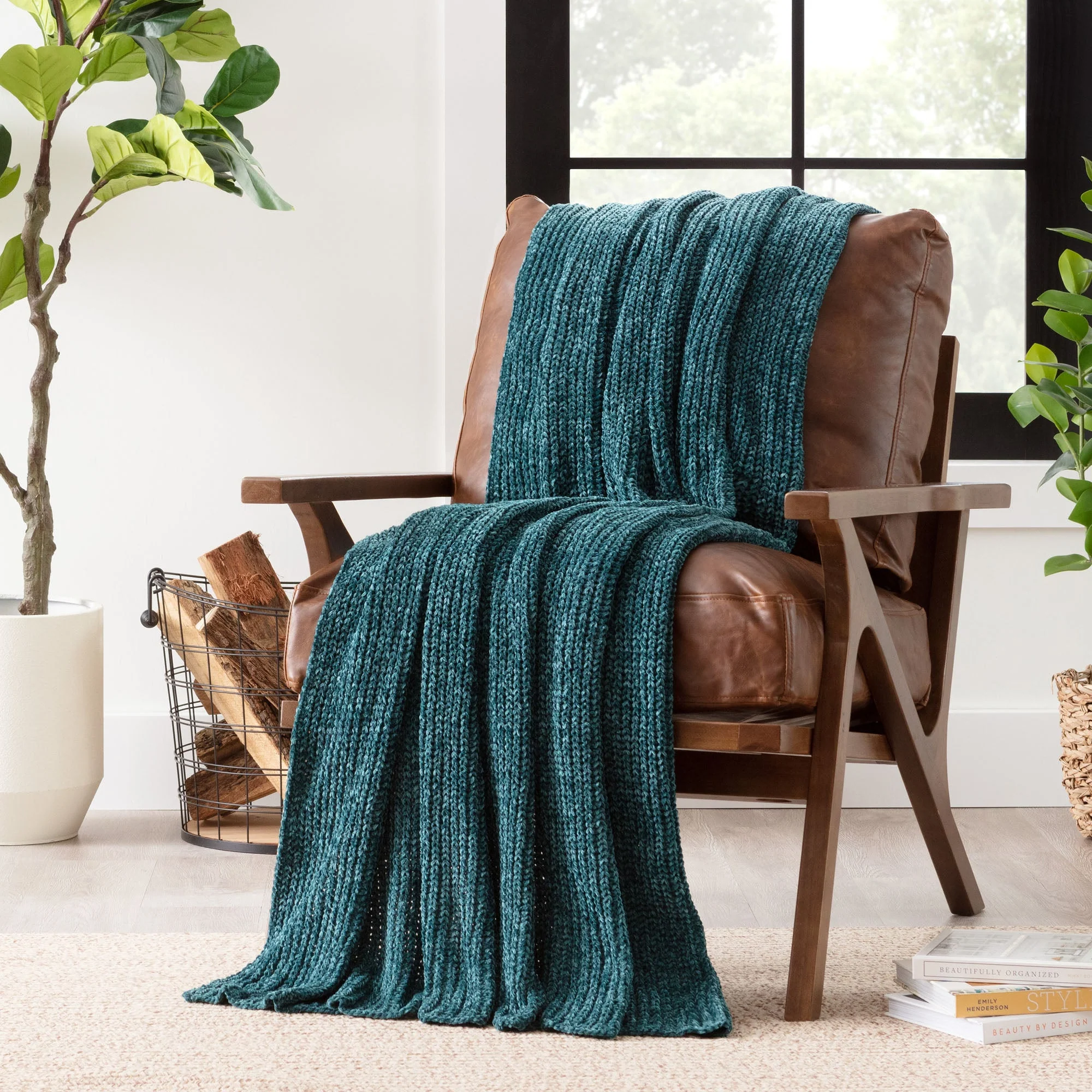 Knit Chenille Throw Blanket