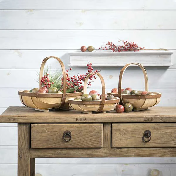 Chipwood Apple Baskets  Set of 3