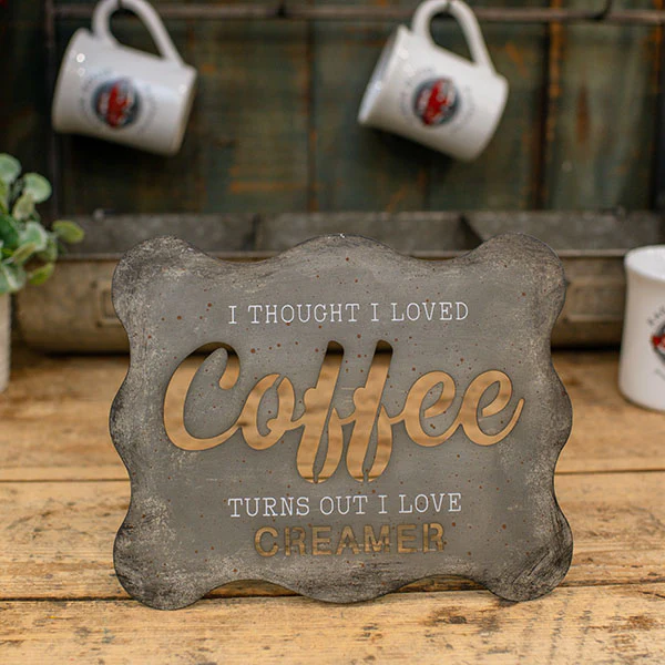 Metal Tabletop Coffee Sign