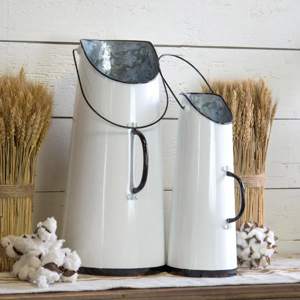 Enamel Grain Scoop  Set of 2