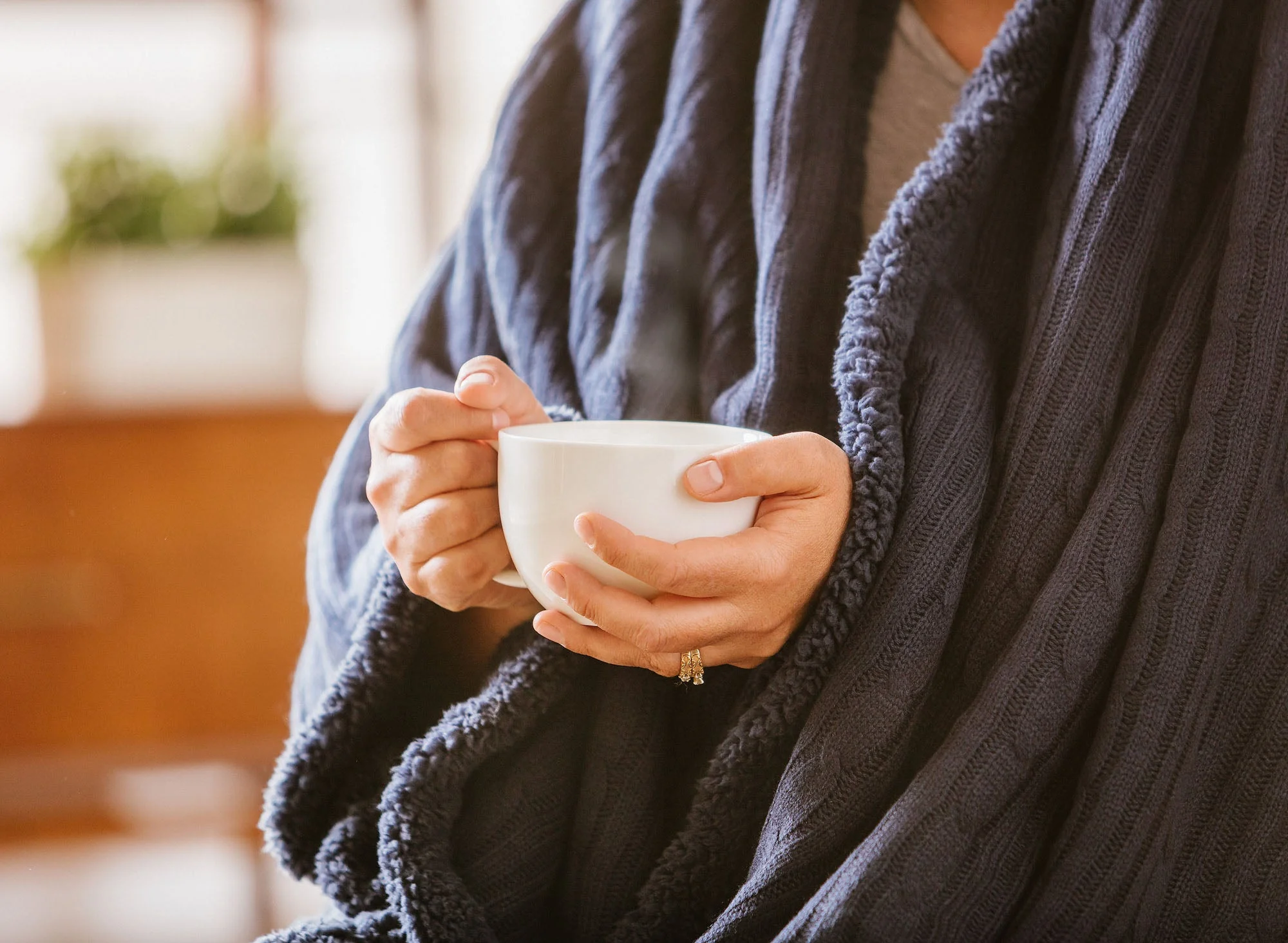 Cable Knit Throw Blanket