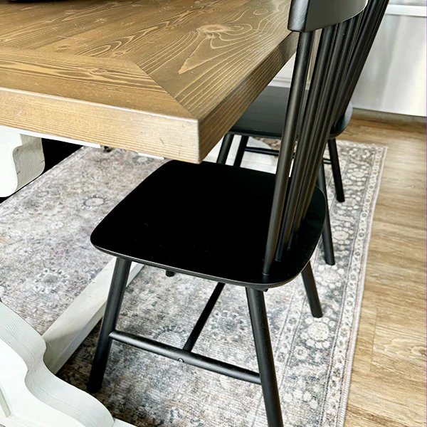 Black Spindle Back Dining Chairs, Set of 2