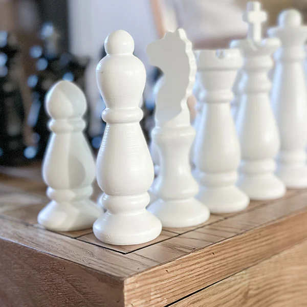 Chess Table with Drawers (With Chess Pieces)