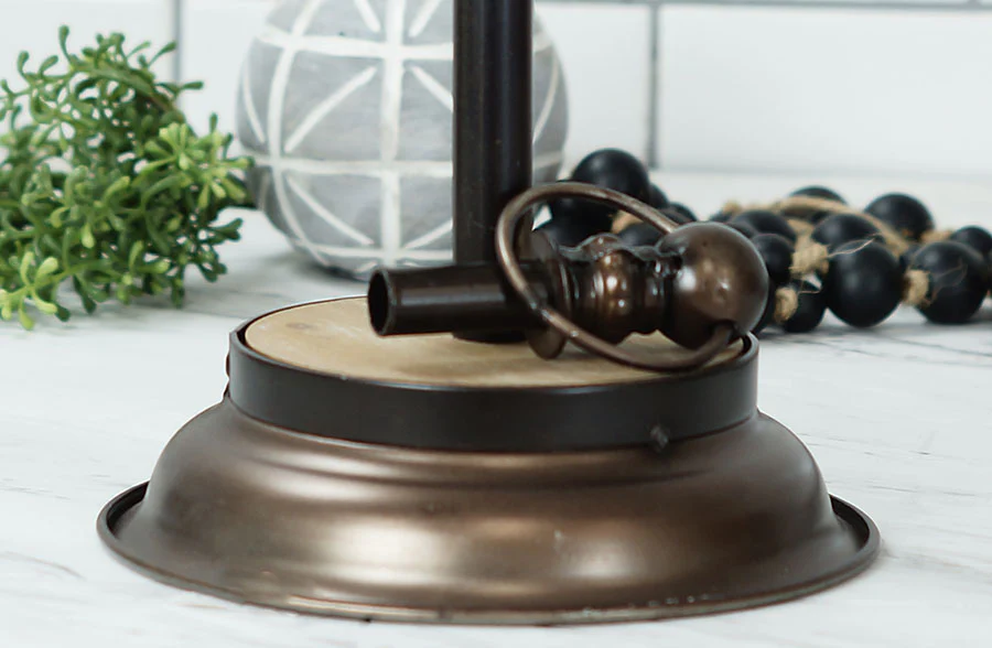 Brushed Bronze Metal Paper Towel Holder
