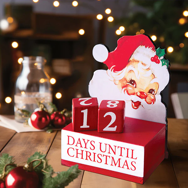 Vintage Santa Christmas Countdown Blocks