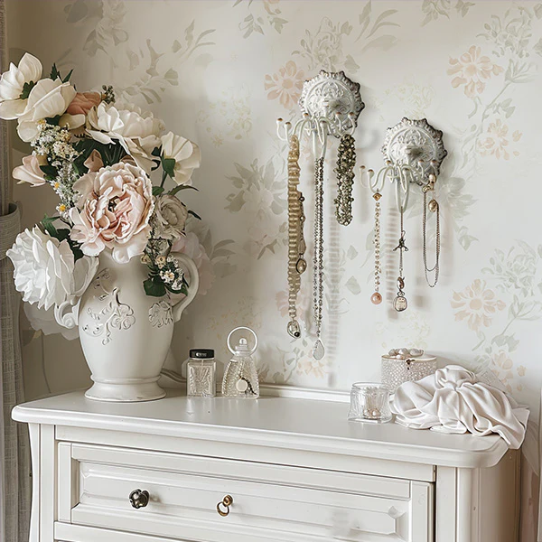 French Country Inspired Spinning Wall Hook, Set of 2