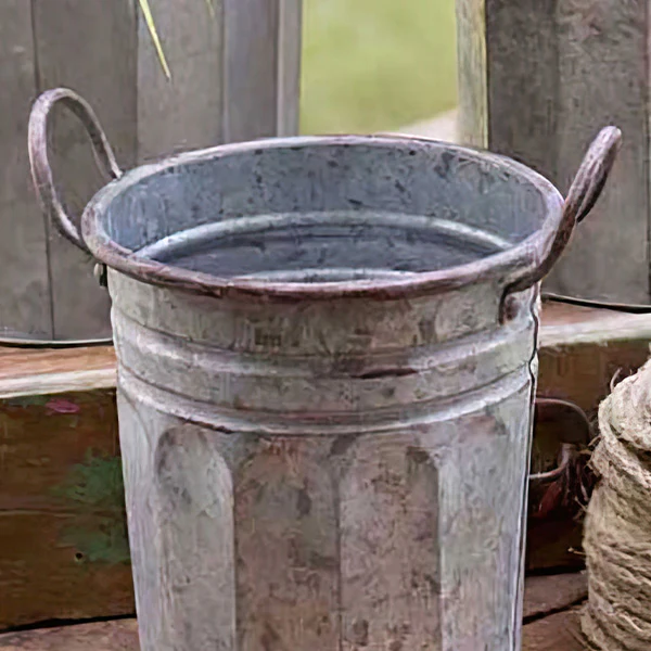 Nesting Galvanized Metal Garden Planter, Set of Three