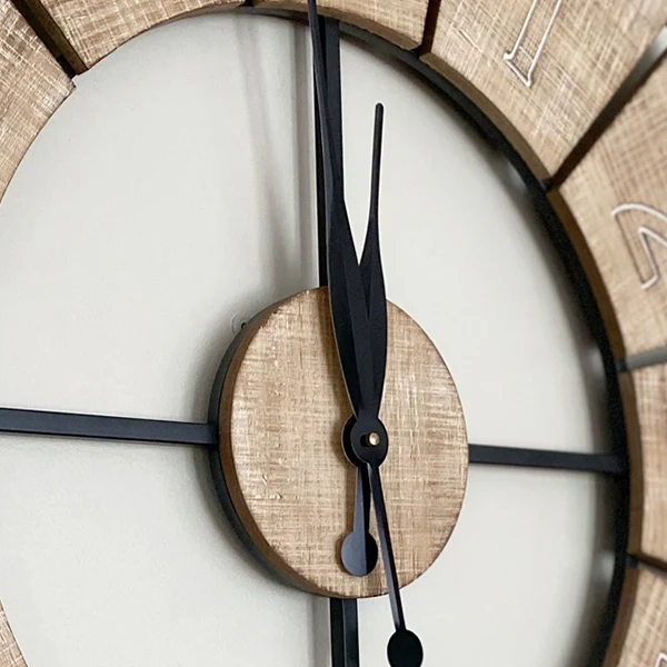 LARGE Windmill Inspired Wooden Clock