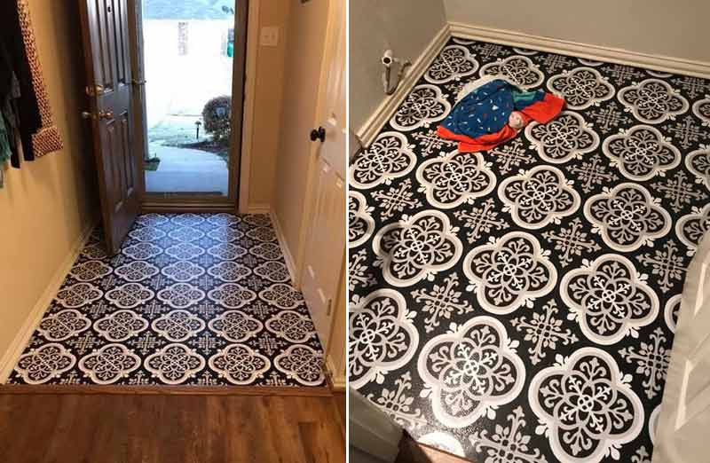 Ornate Peel and Stick Floor Tile