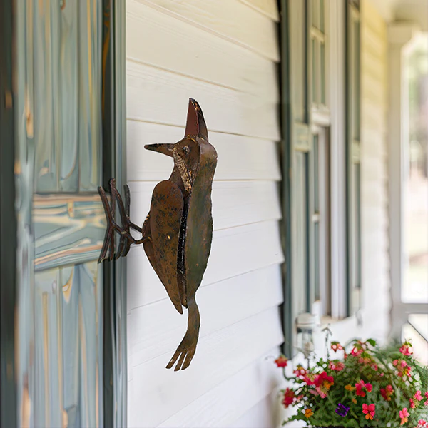 Rustic Metal Woodpecker