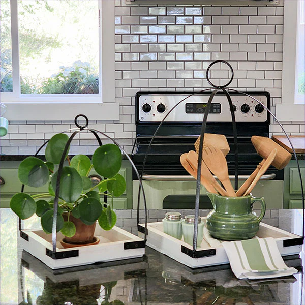 Modern Cloche Style Trays, Set of 2