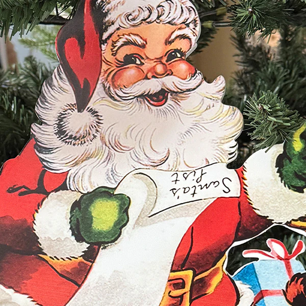 Jolly Standing Santa Wood Cutout, Choose Your Style