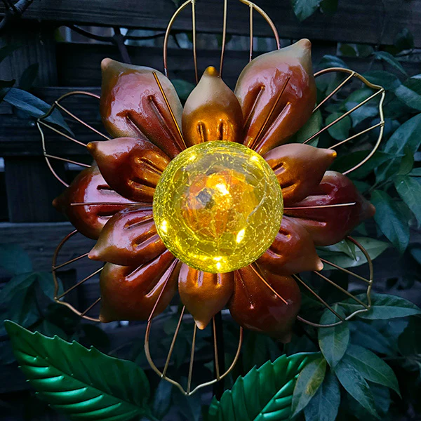 Eco-Friendly Solar Powered Flower Garden Stake