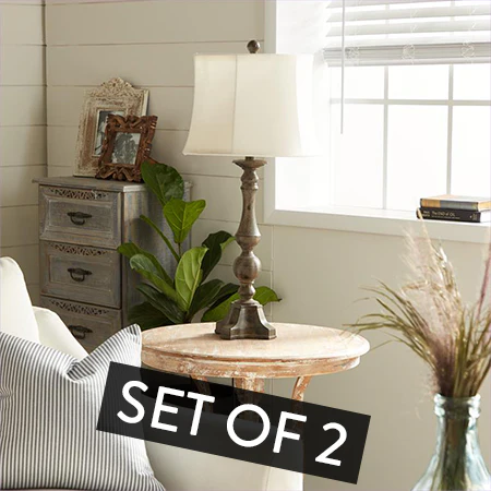 Classic Farmhouse Table Lamps, Set of 2