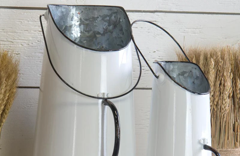 Enamel Grain Scoop  Set of 2