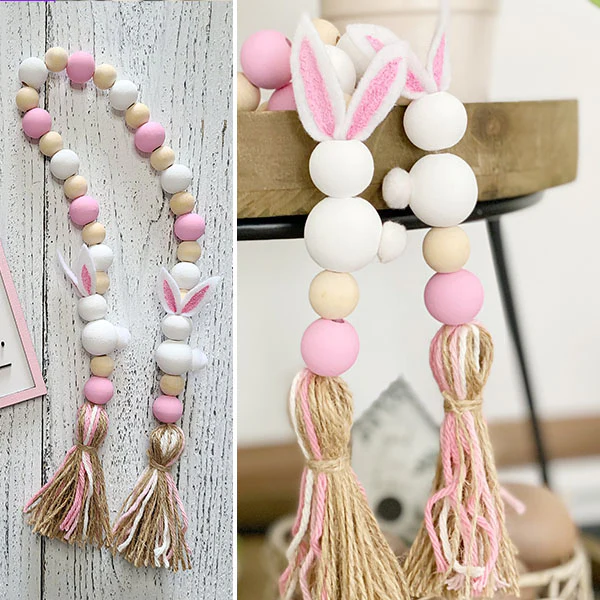 Peter Cottontail Beaded Garland with Tassels, Pick Your Style