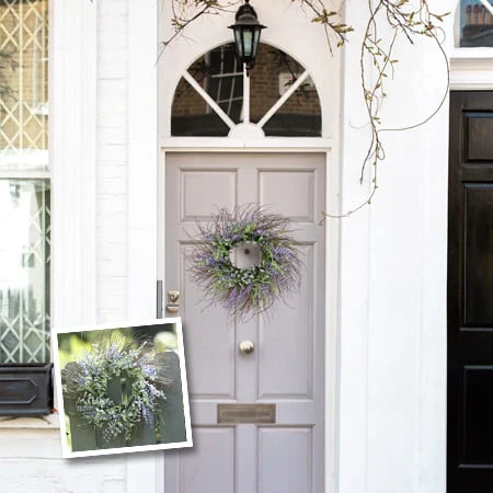 Lavender With Mixed Greenery Wreath, Pick Your Size