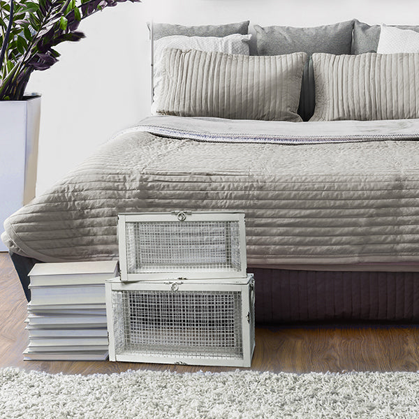 Metal Wire Storage Baskets  Set of 2