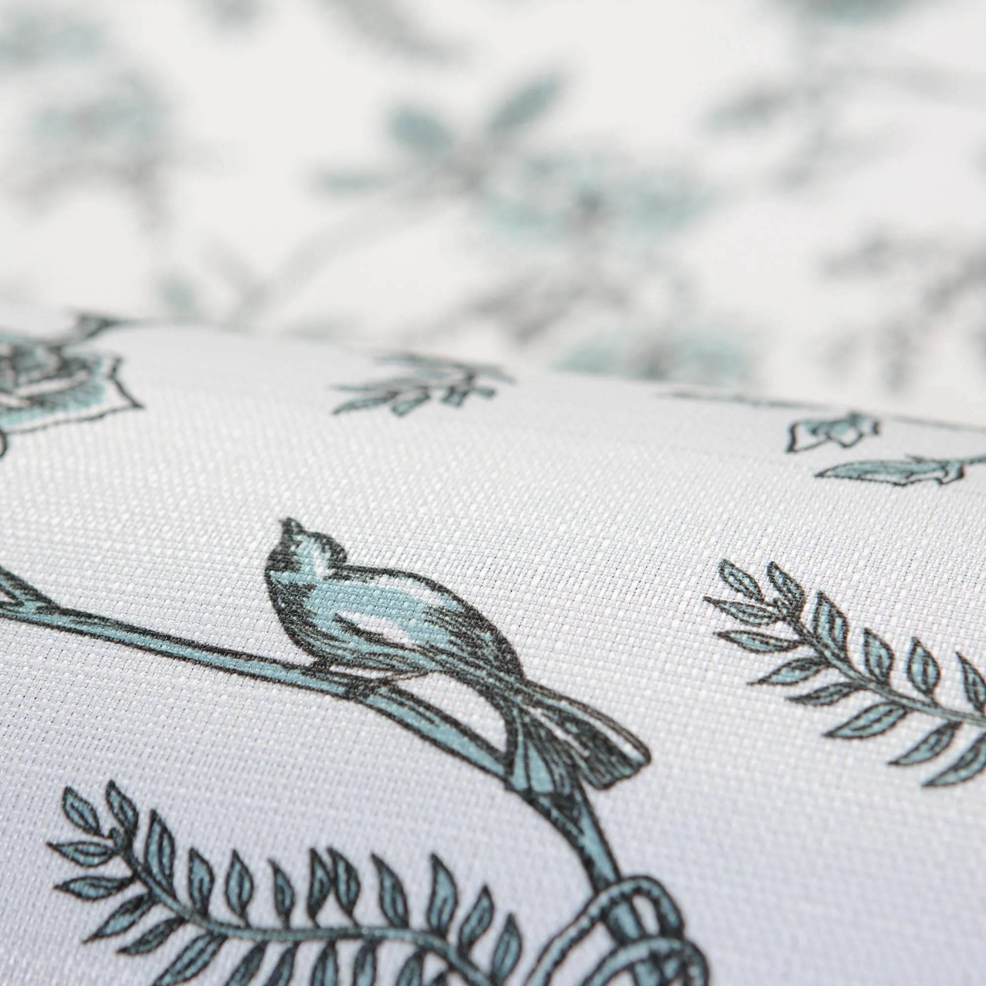 Faux Linen Toile Room Darkening Curtains