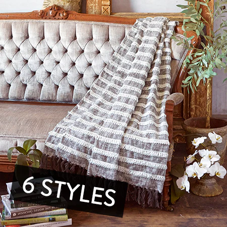 Woven Cotton Throw Blankets, Pick Your Style