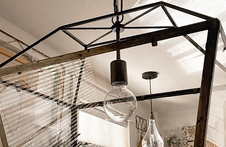 Geometric Iron Chandelier