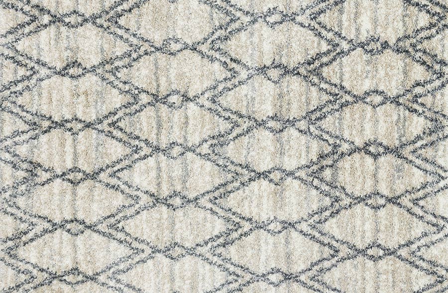Sand-Graphite Plush Diamond Rug, Pick Your Size