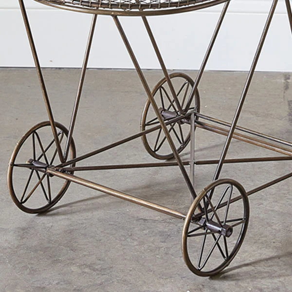 Metal Rolling Laundry Basket