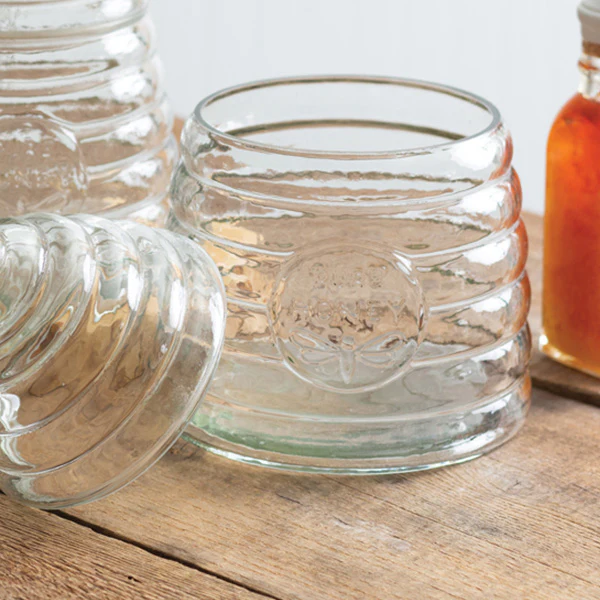 Honey Hive Glass Container, Pick Your Style
