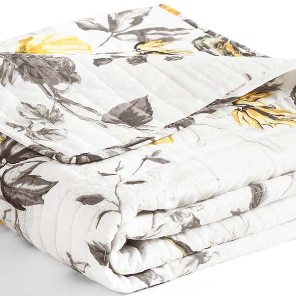 Reversible Floral Throw Blanket