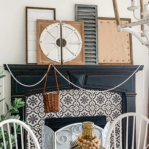 Two-Piece Distressed Wall Medallion Mirror