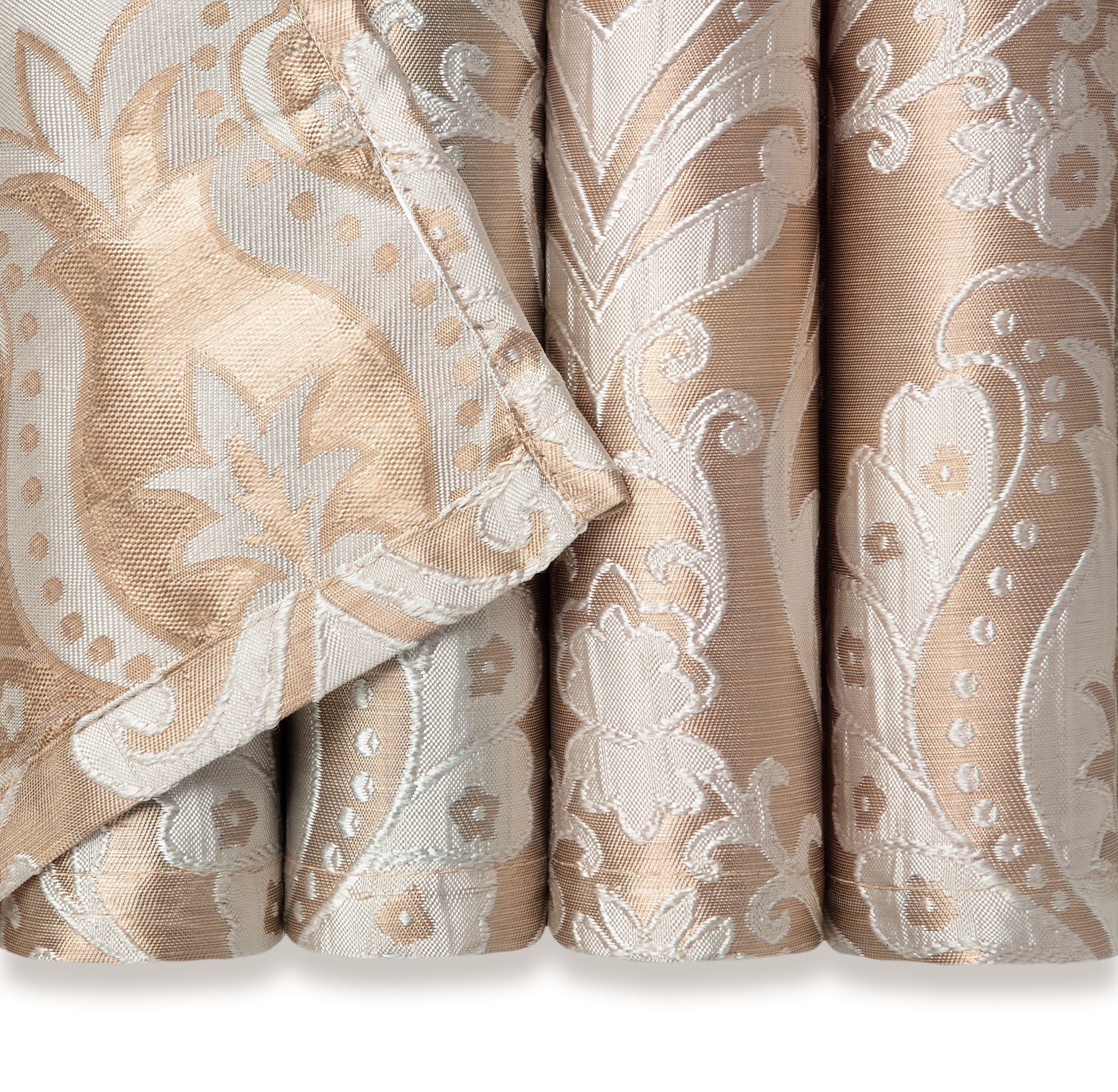 Damask Jacquard Grommet Curtains