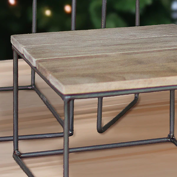 Utilitarian Wood and Metal Display Risers, Set of 3