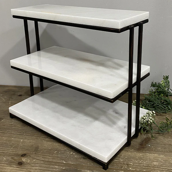 Marble Three Tiered Dessert Stand