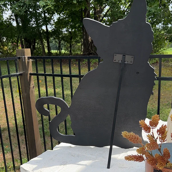 Indoor/Outdoor Black Cat Cutouts, Set of 2 | Spooky Season Collection