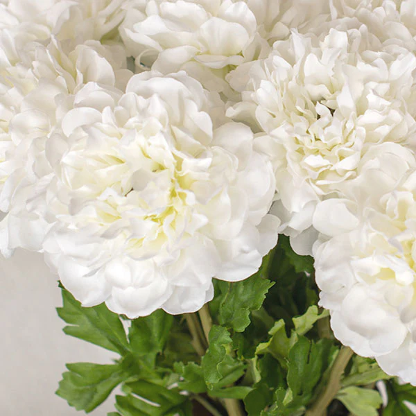 Lifelike White Ranunculus Bundle, 12 Stems
