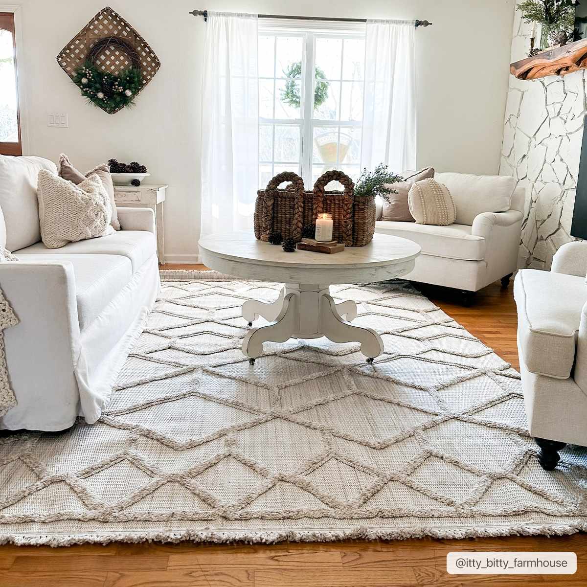 Modern Moroccan Trellis Area Rug
