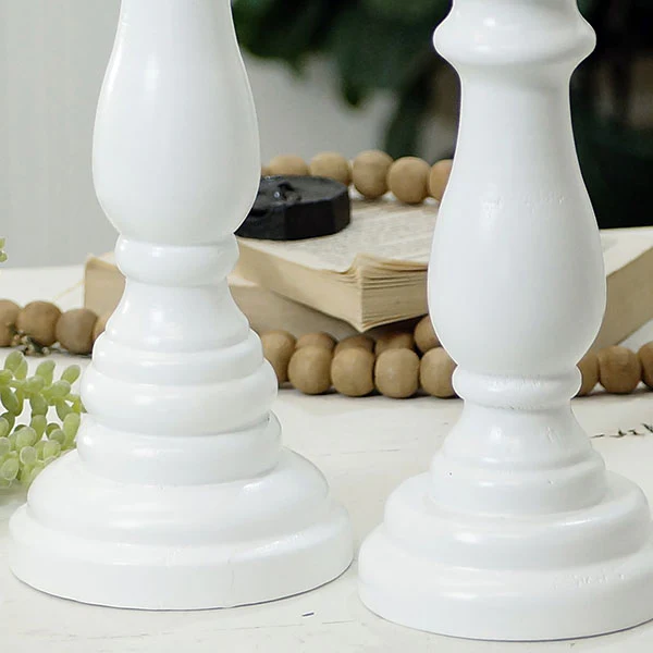 French Farmhouse Candle Holders, Set of 2