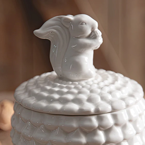 Porcelain Squirrel Canister