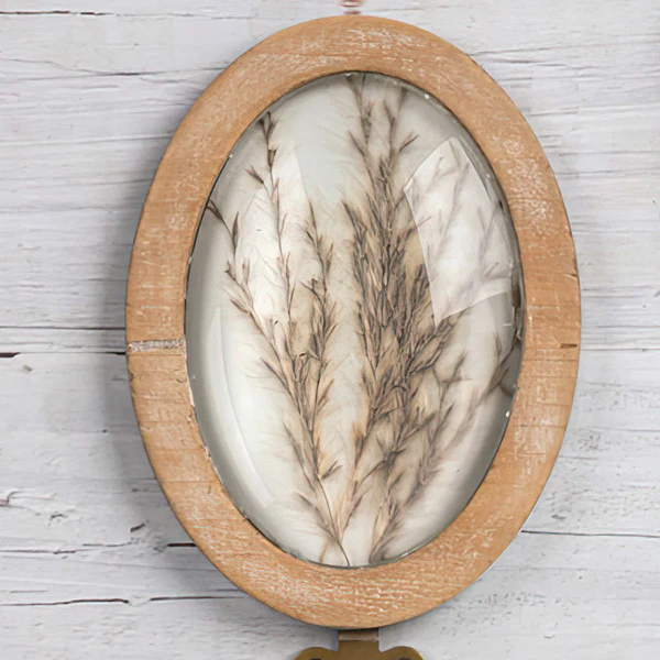 Oval Pressed Flower Wall Hanging Hooks, Set of 3